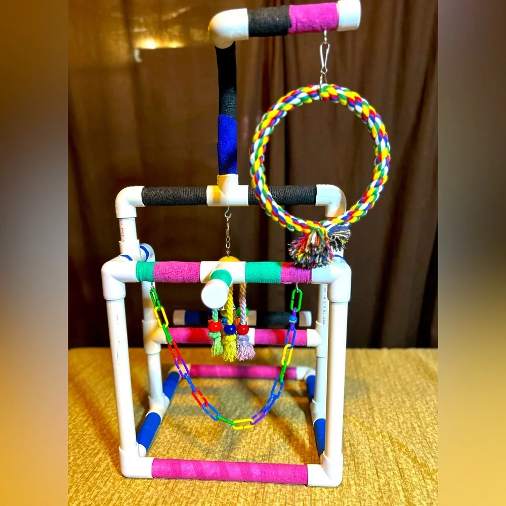 Handmade Bird Perch/Play gym